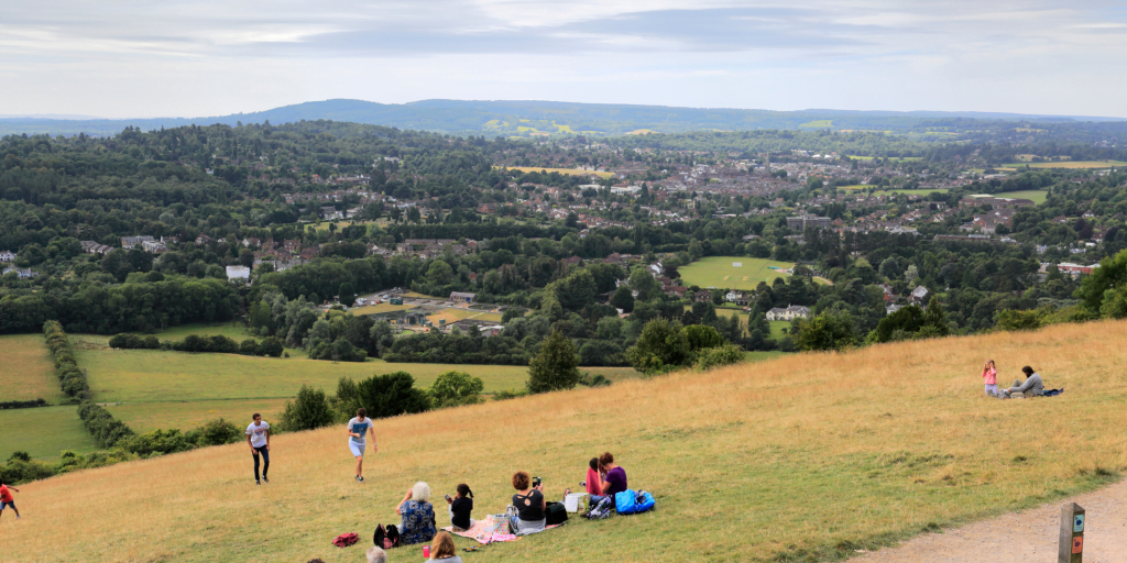Spring hike box hill london