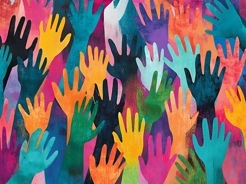 hand's from people with different colours